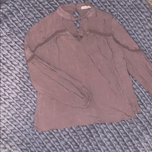 brown boho blouse